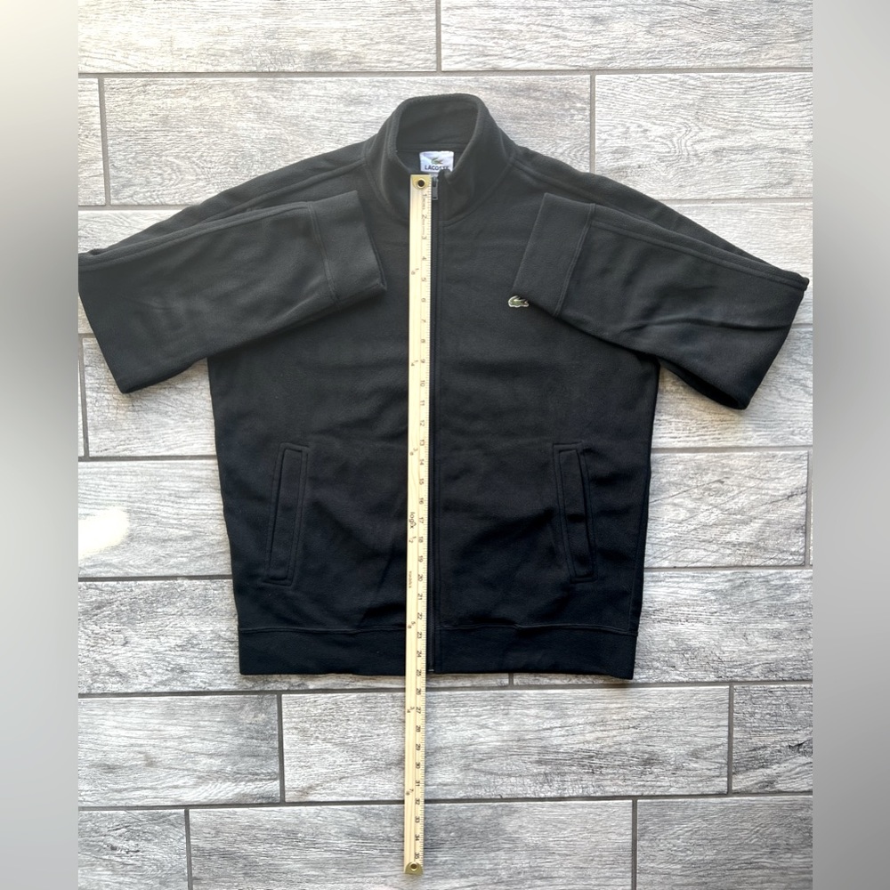Men's Lacoste Zip up | Size 5 | Black | 100% Polyester